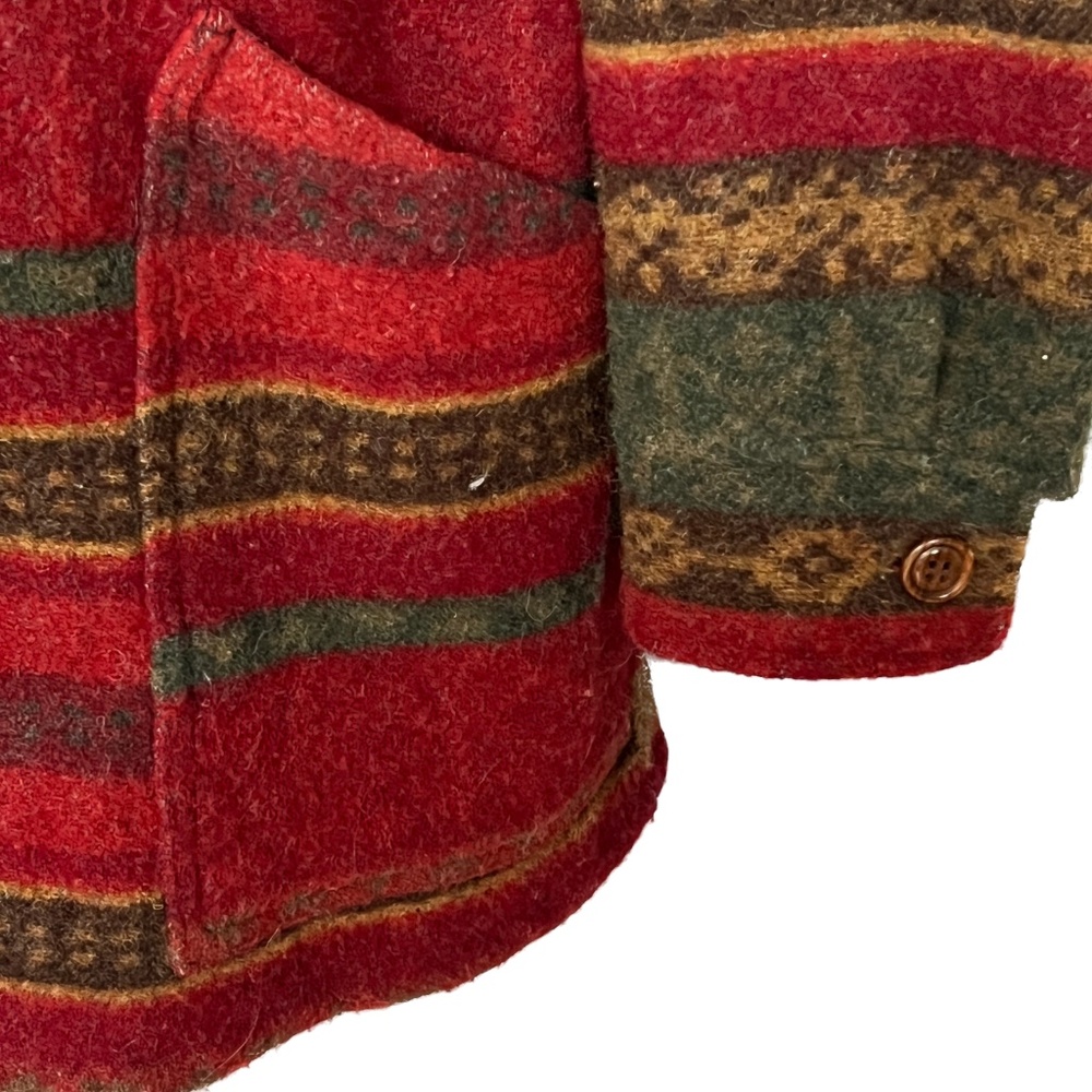 Stockade Wool Blanket Coat Southwestern Aztec Jacket Men's Size Large Vintage - Picture 4 of 6